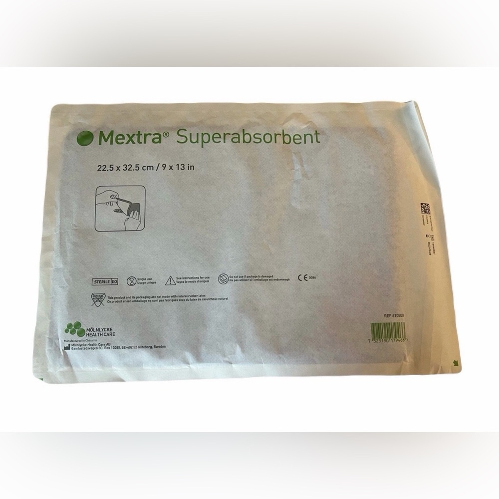 Molnlycke Mextra Super Absorbent Dressing 9”x13” 10 Per Box Ref: 610500